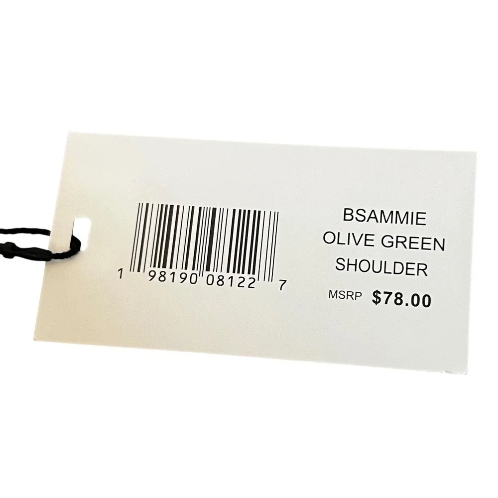 Steve Madden Bsammie Women's Olive Green Shoulder Bag Crescent Lock NWT - Picture 10 of 10